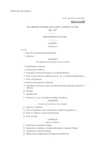 SERVER1/BILL2007/LS/3403LS-1  TO BE INTRODUCED IN LOK SABHA Bill No. 72 of 2007 THE AIRPORTS ECONOMIC REGULATORY AUTHORITY OF INDIA BILL, 2007