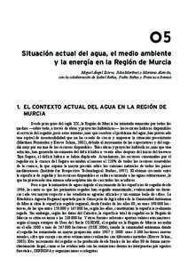 5 Situación actual del agua, el medio ambiente y la energía en la Región de Murcia