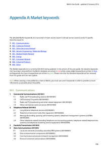 Merlin User Guide - updated 23 January[removed]Appendix A: Market keywords The detailed Market keywords are structured in 9 main sectors (Level 1), 68 sub sectors (Level 2) and 271 specific branches (Level 3):