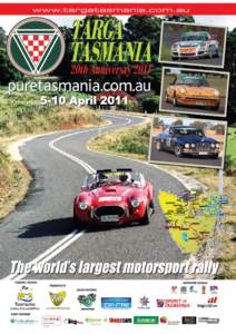 2011 TARGA TASMANIA - MEDIA GUIDE  THE 2011 COURSE[removed]TARGA TASMANIA - MEDIA GUIDE