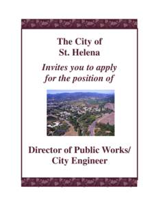 Politics / Saint Helena / City manager / St. Helena /  California