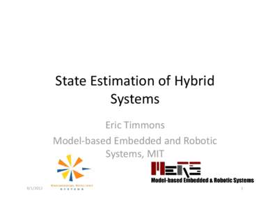 Cybernetics / Estimation theory / State observer / Automated planning and scheduling / Statistics / Science / Differential equations / Hybrid automaton / Control theory / Interpretation / Scientific modelling