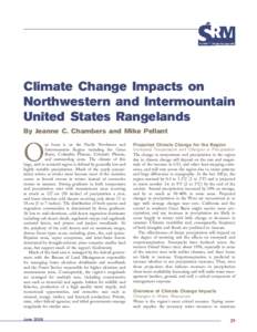 Climate change impacts on northwestern and intermountain United States rangelands