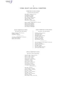 9 OTHER, SELECT AND SPECIAL COMMITTEES COMMITTEE ON INDIAN AFFAIRS Room SH–838. Hart Office Building John McCain, of Arizona, Chairman Craig Thomas, of Wyoming