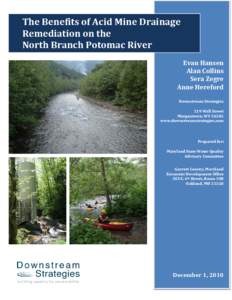The Benefits of Acid Mine Drainage Remediation on the North Branch Potomac River INTE