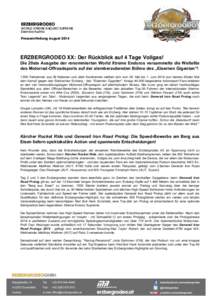 ERZBERGRODEO WORLD XTREME ENDURO SUPREME Eisenerz-Austria Pressemitteilung August[removed]ERZBERGRODEO XX: Der Rückblick auf 4 Tage Vollgas!