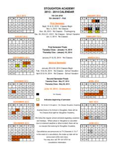 Stoughton /  Massachusetts / Academic term / Calendars / Stoughton /  Wisconsin