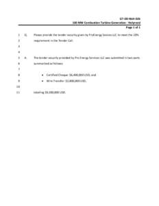 GT‐DD‐NLH‐026  100 MW Combustion Turbine Generation ‐ Holyrood  Page 1 of 1  1   Q. 