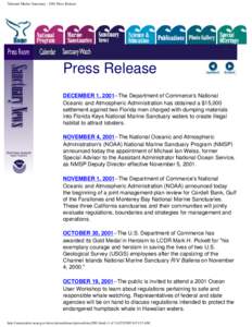 National Marine Sanctuary[removed]Press Release