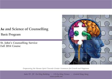 Art and Science of Counselling Basic Program Fall 2014.pmd