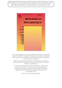 This article appeared in a journal published by Elsevier. The attached copy is furnished to the author for internal non-commercial research and education use, including for instruction at the authors institution and shar