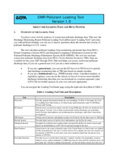 DMR Pollutant Loading Tool Version 1.0