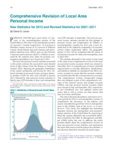 Comprehensive Revision of Local Area Personal Income