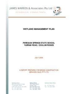 Wallum / Ecology / Water / Peregian Springs /  Queensland / Terminology / Habitats / Aquatic ecology / Wetland