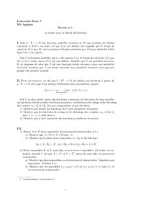 Universit´ e Paris 7 M2 Logique Devoir no 1 (` a rendre pour le Mardi 23 Octobre)