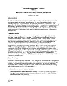 Interculturalism / Cultural anthropology / Intercultural learning / Cross-cultural communication / Intercultural communication / Intercultural competence / Cultural competence / School for International Training / Study abroad in the United States / Cultural studies / Human communication / Cross-cultural studies