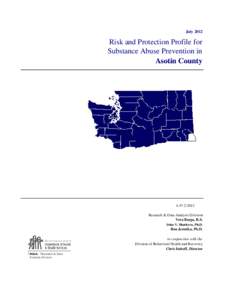 July[removed]Risk and Protection Profile for Substance Abuse Prevention in Asotin County