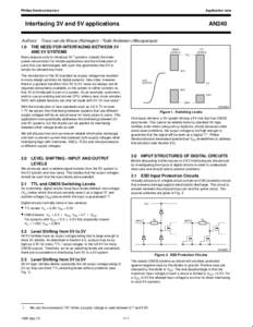 Philips Semiconductors  Application note Interfacing 3V and 5V applications