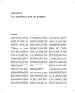 Chapter  8 Tax  avoidance  and  tax  evasion Introduction Tax   avoidance   and   tax   evasion   can   decrease   the   economic   welfare  
