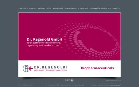 Dr. Regenold GmbH. - Biopharmaceuticals