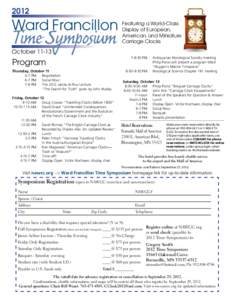 2012  Ward Francillon Time Symposium