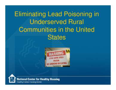 Microsoft PowerPoint - Booth - Lead Poisoning in Rural Areas.ppt [Compatibility Mode]