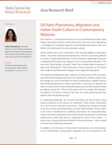 Number 10, 2014  Asia Research Brief The Author