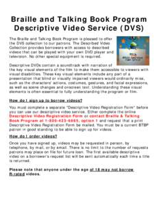 Descriptive Video Service Catalog
