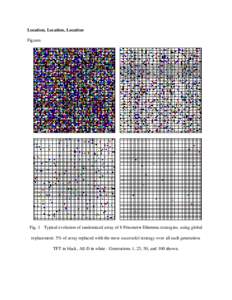 Location, Location, Location Figures Fig. 1 Typical evolution of randomized array of 8 Prisoner=s Dilemma strategies, using global replacement: 5% of array replaced with the most successful strategy over all each generat