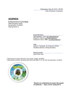 Board of Podiatric Medicine - Meeting Materials and Agenda for May 20, 2015 Meeting