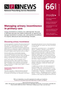 Inside Think about medicines and mobility Physical and behavioural therapies are first line