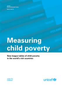 UNICEF Innocenti Research Centre Report Card 10 Measuring child poverty