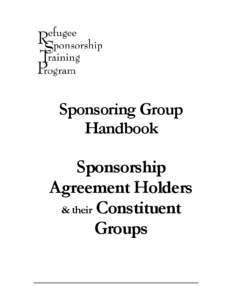 Sponsoring Group Handbook