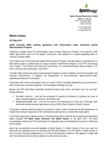 Microsoft Word - Press Release_Final IER re ALDP grant_May 2014