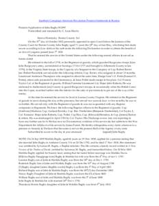 Southern Campaign American Revolution Pension Statements & Rosters Pension Application of John Bagby W2997 Transcribed and annotated by C. Leon Harris State of Kentucky Barren County Sct On the 15th day of October 1832 p