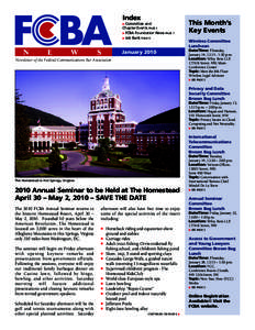 Index Committee and Chapter Events PAGE 3  FCBA Foundation News PAGE 7  Job Bank PAGE 9 