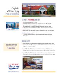 Captain William Spry PUBLIC LIBRARY FACTS & FIGURES[removed]Q Q