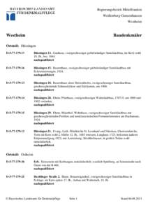 Regierungsbezirk Mittelfranken Weißenburg-Gunzenhausen Westheim