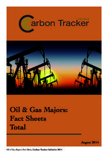 Oil & Gas Majors: Fact Sheets Total August 2014 Oil & Gas Majors: Fact Sheets, Carbon Tracker Initiative 2014
