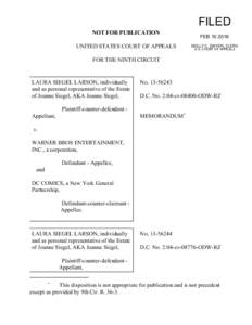 FILED NOT FOR PUBLICATION UNITED STATES COURT OF APPEALS FEBMOLLY C. DWYER, CLERK