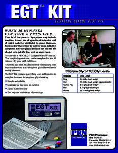 EGT KIT TM ETHYLENE GLYCOL TEST KIT  WHEN 30 MINUTES