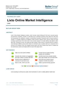 Lixto – Lixto Online Market Intelligence
