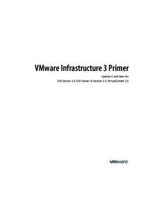 VMware Infrastructure 3 Primer Update 2 and later for ESX Server 3.5, ESX Server 3i version 3.5, VirtualCenter 2.5 VMware Infrastructure 3 Primer