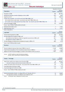 Resume statistique - Saint-Germain-des-Vaux