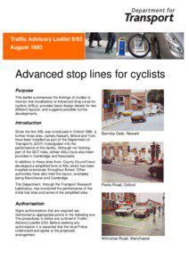 Traffic Advisory Leaflet 8/93 August 1993