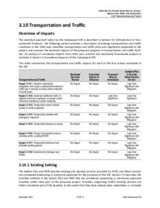 SSJID Plan to Provide Retail Electric Service,  Sphere Plan, MSR, and Annexation  3.10 TRANSPORTATION AND TRAFFIC   