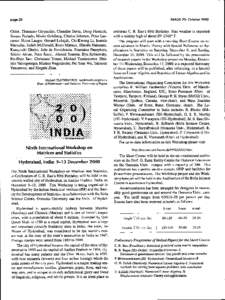 page 28  IMAGE25: October2000 Chien, Thanassis Chryssakis, Chandler Davis, Doug Farenick, SusanaFurtado, Moshe Goldberg, Charles Johnson, Peter Lancaster, Hetnz Langer, Gorazd Le5njak, Chi-Kwong Li, Ioannis