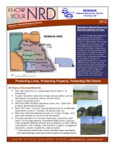 2012 Nebraska’s Natural Resources Districts Celebrate 40 Years