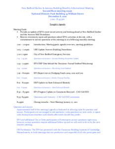 Agenda | December 8, 2010 | New Bedford Harbor & Aerovox Mill Monthly Informational Meeting
