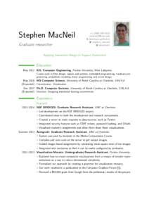 Stephen MacNeil Graduate researcher Í  +